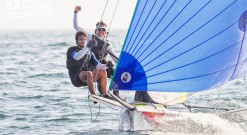 Rodolfo and Gonçalo Pires from Portugal win a race