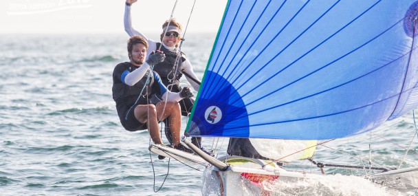 Rodolfo and Gonçalo Pires from Portugal win a race